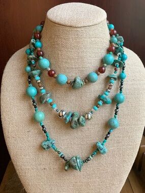 3 PC/All in One Gemstone Necklace
